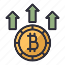 currency, bitcoin, money, growth, up, crypto 