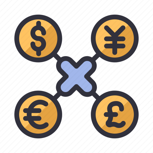 Currency, world, trade, yuan, uero, poundsterling, dollar icon - Download on Iconfinder