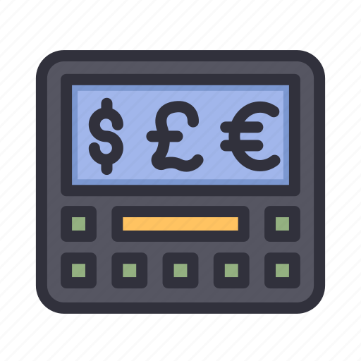 Currency, calculator, money, world, rate, finance, global icon - Download on Iconfinder
