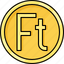 coin, currency, forint, hungary forint, money