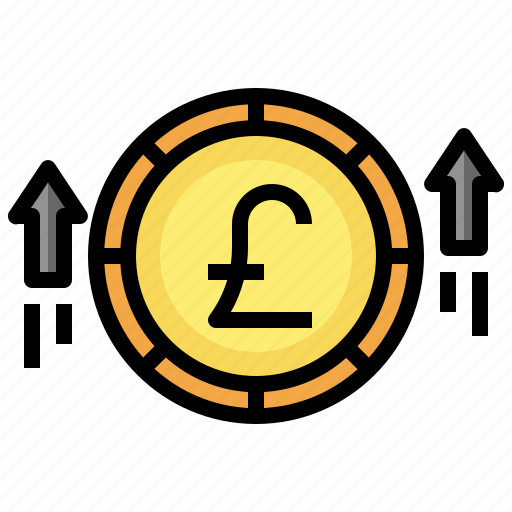 Profit, pound, sterling, money, increase, up, arrow icon - Download on Iconfinder