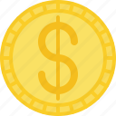 coin, currency, dollar, money