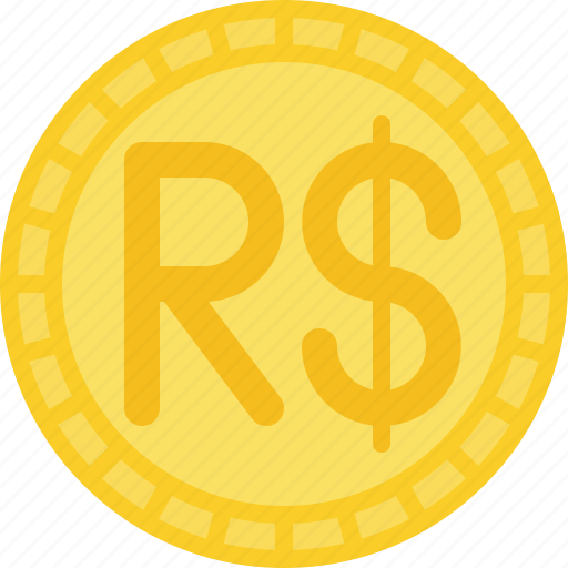 Brazilian real, coin, currency, money, real icon - Download on Iconfinder