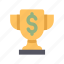 currency, award, trophy, dollar, money, finance, business 