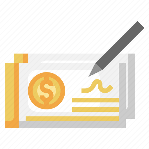 Cheque, payment, method, writing, tool, money, check icon - Download on Iconfinder
