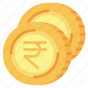 rupee, coin, currency, money, economy, exchange