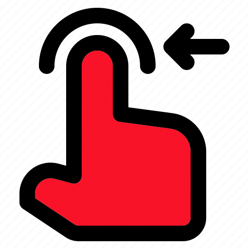 Hand, arrow, gesture, flick, left icon - Download on Iconfinder