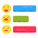 customer feedback, feedback expression, emoticon, emoji, emotag