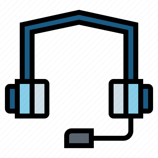 Communications, earphones, headphones, headset, microphone icon - Download on Iconfinder