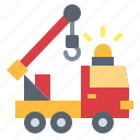crane, delivery, logistics, truck