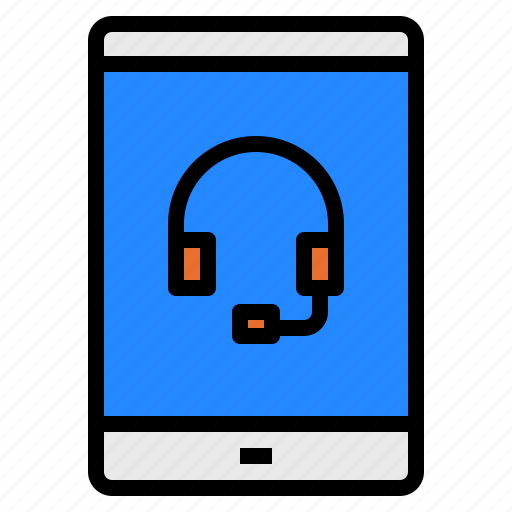 Customer, headphone, help, phone, service icon - Download on Iconfinder