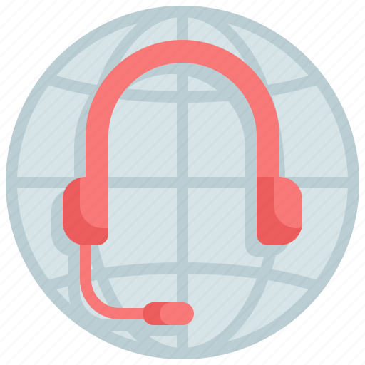 Global, network, worldwide, headphone, customer, support, service icon - Download on Iconfinder