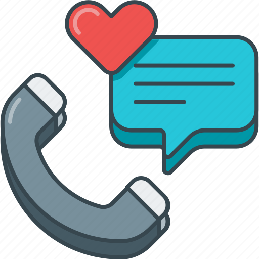 Conversation, heart, love, phone, speech bubble, survey icon - Download on Iconfinder