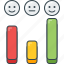 bar, chart, graph, level, satisfaction, smiley, vertical 