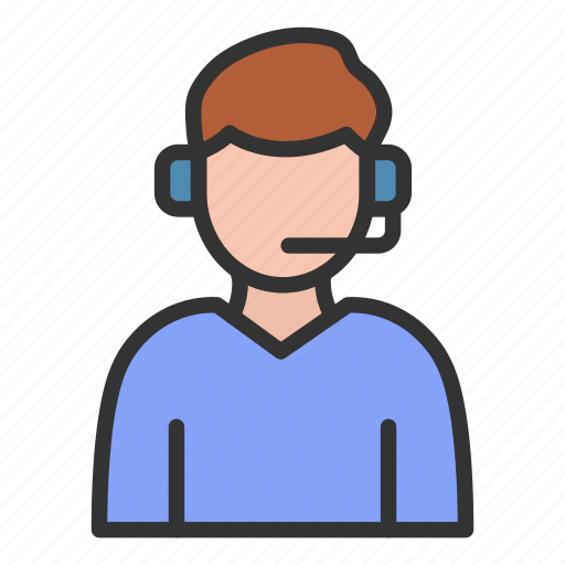 Call center agent, headphone, call, service center icon - Download on Iconfinder