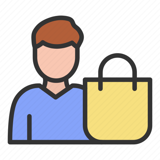 Customer, client, person, shopping bag icon - Download on Iconfinder