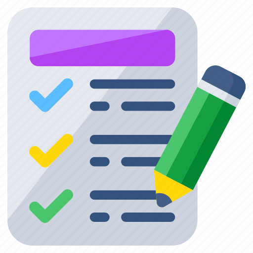 Checklist, writing list, todo, worksheet, agenda icon - Download on Iconfinder