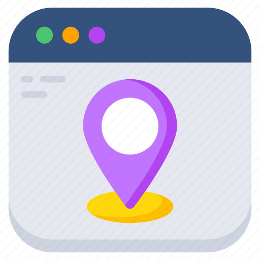 Online location, web location, direction, gps, navigation icon - Download on Iconfinder