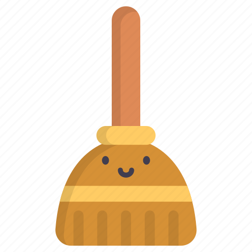 Broom, clean, face, cute, wiping, sweep, miscellaneous icon - Download on Iconfinder