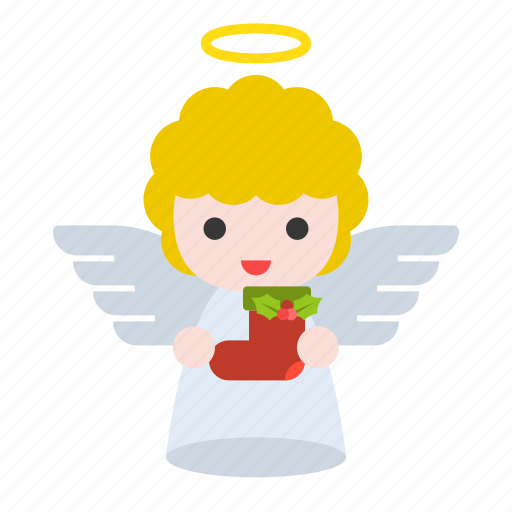 Angel, christmas, holly, sock icon - Download on Iconfinder