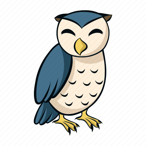 Animal, cute, cartoon, pet, wildlife, mascot, owl icon - Download on Iconfinder