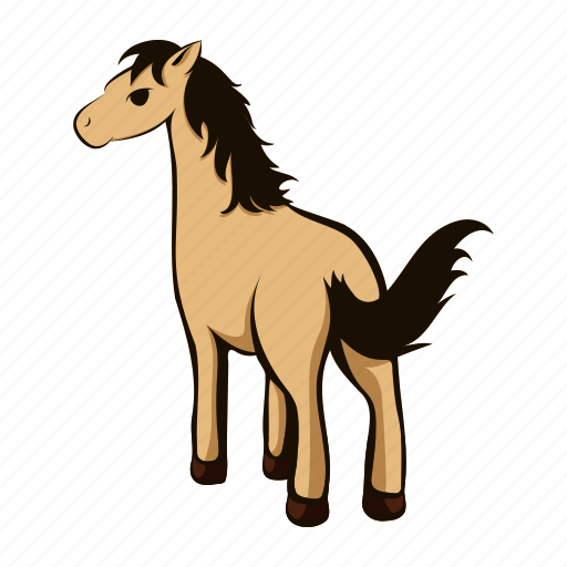 Animal, cute, cartoon, pet, wildlife, mascot, horse icon - Download on Iconfinder