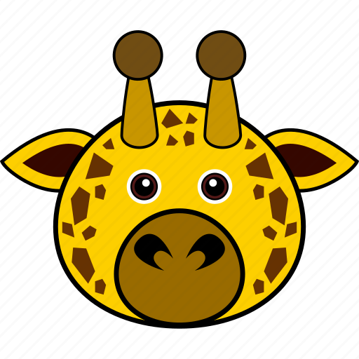 Animal, cute, face, giraffe, head, wild icon - Download on Iconfinder