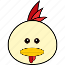 chick, chicken, cute, face, head, hen, rooster