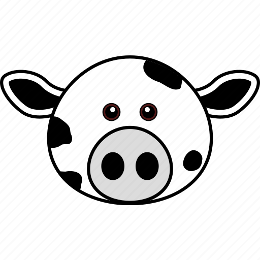 Animal, cow, cute, domestic, face, farm, head icon - Download on Iconfinder