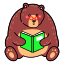 bear, zoo, circus, teddy, panda, wild, animal, book, reading 