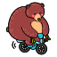 bear, zoo, circus, teddy, panda, wild, animal, bicycle, morning 