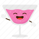 glass, drink, beverage, cute, cartoon, emoticon, emoji, alcohol, wine