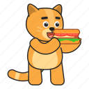 cat, hamburger, eat, burger