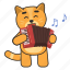 cat, accordion, music, harmonica 