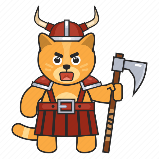 Cat, viking, warrior, emoji icon - Download on Iconfinder