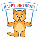 cat, happy, birthday, emoji
