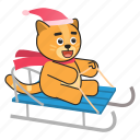 cat, sleigh, sledge, emoji