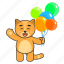 cat, balloons, kitten, emoji 