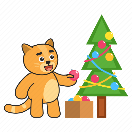 Cat, christmas, tree, xmas icon - Download on Iconfinder