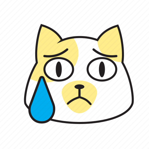 Cat, emoji, worried, cute, kitten, face, expression icon - Download on Iconfinder
