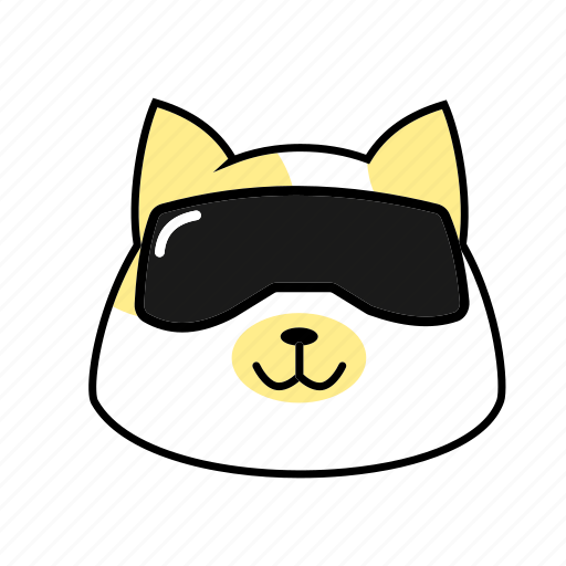 Cat, emoji, cool, party, cute, cartoon icon - Download on Iconfinder