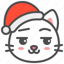 cat, christmas, hat, kitten, santa, smiking, xmas