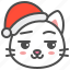 cat, christmas, hat, kitten, santa, smiking, xmas 