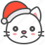 bore, cat, christmas, hat, kitten, santa, xmas 