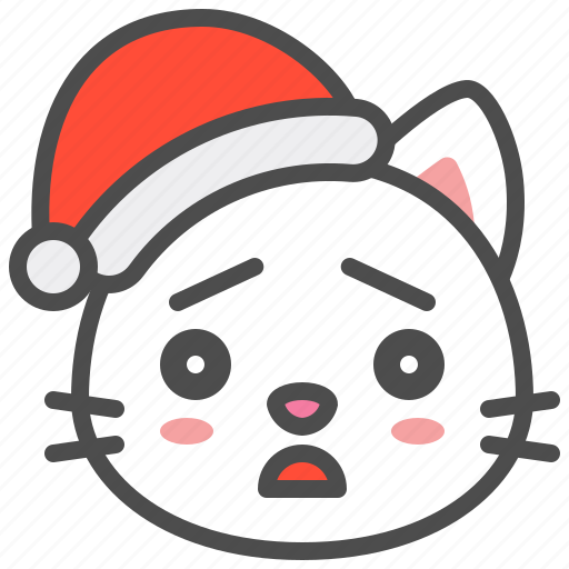 Cat, christmas, hat, kitten, sad, santa, xmas icon - Download on Iconfinder