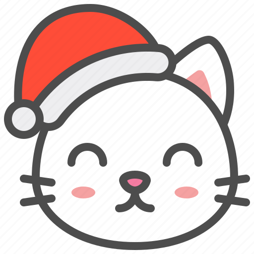 Cat, christmas, happy, hat, kitten, santa, xmas icon - Download on Iconfinder