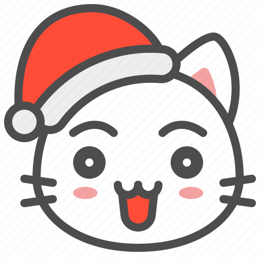 Cat, christmas, hat, joy, kitten, santa, xmas icon - Download on Iconfinder