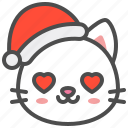 cat, christmas, hat, kitten, love, santa, xmas
