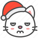 boring, cat, christmas, hat, kitten, santa, xmas