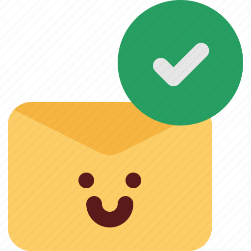 Successful, verified, sent, mail, message, cute, email icon - Download on Iconfinder